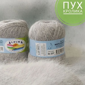 Скидка -35% на пряжу "Белый кролик"