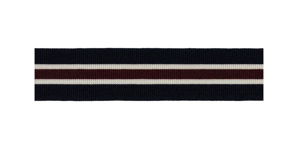 Тесьма декоративная "BLITZ" лампасная 25мм — 02 т.синий/белый/бордовый/белый/т.синий