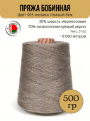 Пряжа слонимская бобинная цвет 005 м.т.беж