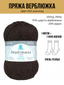 Пряжа Верблюжка, цвет 063 шоколад
