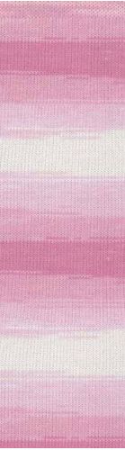 Пряжа Alize Bella batik, цвет бело-розовый (код 2126)