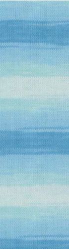 Пряжа Alize Bella batik, цвет бело-голубой (код 2130)