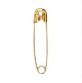 Булавки английские "BLITZ" BZ-01 металл по 10 шт 32 мм под золото