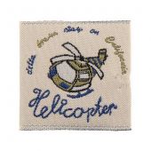 Нашивка Вертолет, т.бежевый 3,5*3 см (Польша)