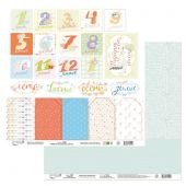 PSR 170508 Бумага для скрапбукинга двухсторонняя "Солнечный зайчик" (10)