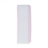 Канва KT- 35 "Gamma" "лента" Aida №14 100% хлопок 35 мм 1.5 м цвет белый/розовый