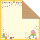 PSW Бумага для скрапбукинга двухсторонняя "День рождения" (230)14_018