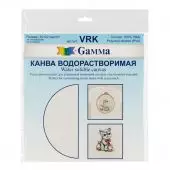 Канва VRK водорастворимая "Gamma" водорастворимая 100% ПВАЛ 20 x 22 см прозрачный