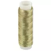 Нитки "Gamma" металлизир. 100%полиэстер 100 м MY-02 св. золото