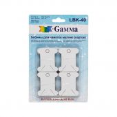 Бобины для мулине, 40шт, картон, Gamma, 3.6 см * 4.1 см (LBK-40)
