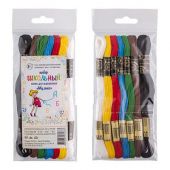 Школьный набор, нитки для вышивания мулине, 100% хлопок