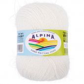 Пряжа ALPINA "WHITE RABBIT" 50г/300м 201 белый