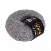 Пряжа ALPINA KID SETA, 25г/225м 06 т.серый