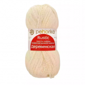 Пряжа Деревенская (100% шерсть), Пехорка, 001 белый