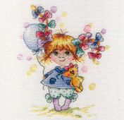 Вышивка 601 В разноцветных бантах