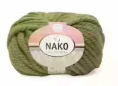 Пряжа Pure wool Plus, цвет морские водоросли (853), Nako