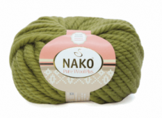 Пряжа Pure wool Plus, цвет морские водоросли (853), Nako