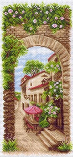Вышивка 1476 - Летнее кафе