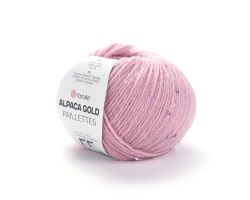 Пряжа Yarnart Alpaca Gold Paillettes, 50г/180м 9306, розовый