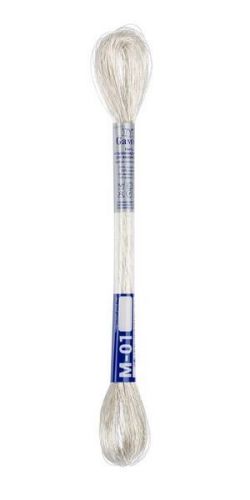 Нитки для вышивания "Gamma" Нить металлизированная металлик 100\% полиэстер 12 x 100 м М-01 серебро