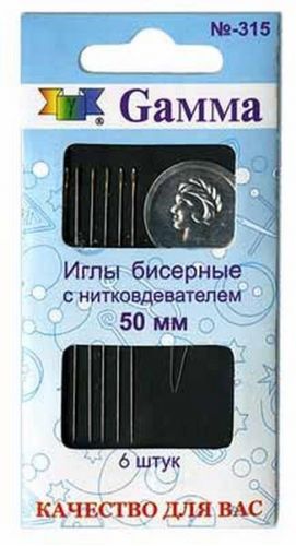 Иглы бисерные №50 сталь N-315 d 0.4 мм 6 шт