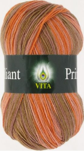 Пряжа Brilliant Print, цвет терракотовый (код 2612), Vita(Вита)