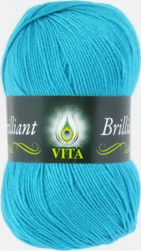 Пряжа Brilliant, цвет голубая бирюза (код 4993), Vita(Вита) Пряжа Brilliant, цвет голубая бирюза (код 4993), Vita(Вита)