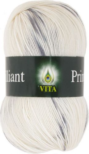 Пряжа Brilliant Print, цвет бело-черный (код 2601), Vita(Вита)
