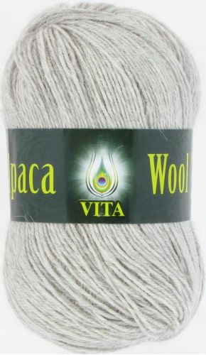 Пряжа Alpaca Wool, цвет светло-серый (код 2967), Vita(Вита) Пряжа Alpaca Wool, цвет светло-серый (код 2967), Vita(Вита)