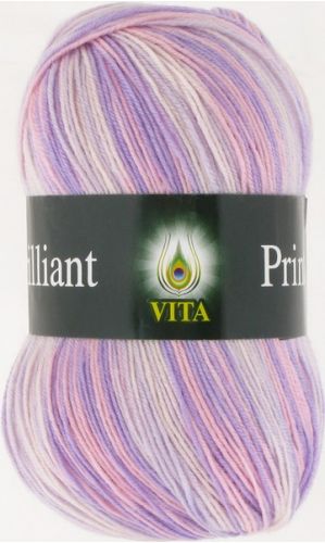 Пряжа Brilliant Print, цвет бело-розовый (код 2610), Vita(Вита)