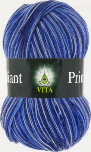 Пряжа Brilliant Print, цвет синий (код 2606), Vita(Вита)