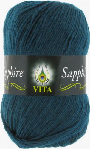 Пряжа Sapphire, цвет морская волна темная (1537), Vita(Вита)