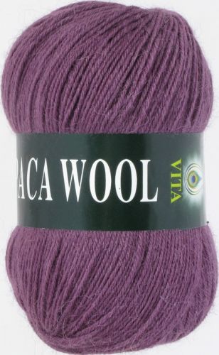 Пряжа Alpaca Wool, цвет сливовый (код 2969), Vita(Вита)