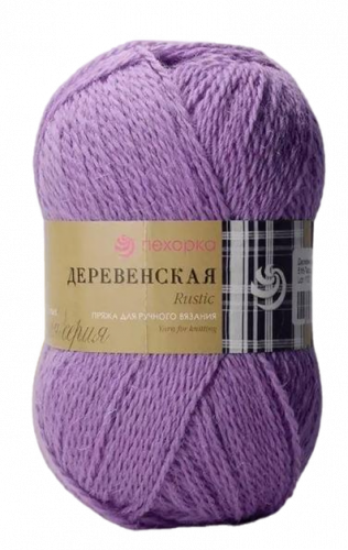 Пряжа Деревенская (100% шерсть), Пехорка, 516 персидская сирень