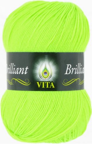 Пряжа Brilliant, цвет ультра салатовый (код 5103), Vita(Вита)