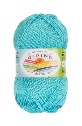 Пряжа Alpina "Anabel", 50г/120м 3846 голубой яркий Пряжа Alpina "Anabel", 50г/120м 3846 голубой яркий