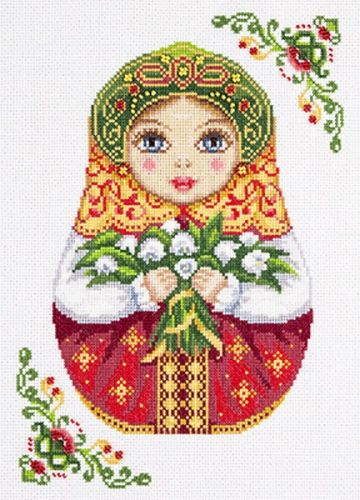Вышивка НМ-1839 Русская матрешка. Весна (Panna)