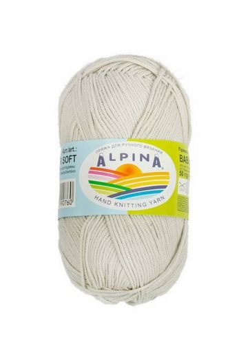 Пряжа ALPINA BABY SUPER SOFT 50г/150м 03 св. серый