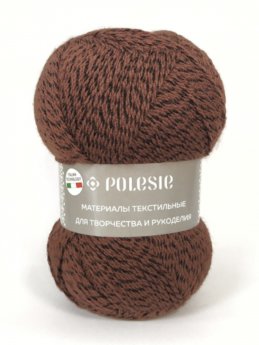 Пряжа Polesie &quot;Фаворит NEW&quot;, 100г/385м — грильяж+черный