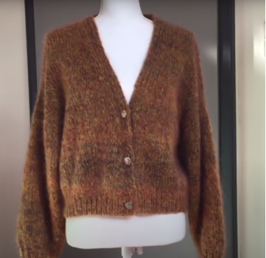 Тренд - кофта на застёжке из трёх пуговиц. Набор петель из проймы рукава. Тренд - кофта на застёжке из трёх пуговиц. Набор петель из проймы рукава.