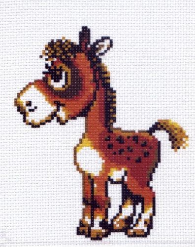 Вышивка 0236 - Лошадка (канва с рисунком)