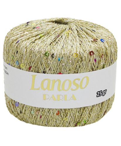 Пряжа Lanoso Parla, 25гр/217м 1300, золотистый Пряжа Lanoso Parla, 25гр/217м 1300, золотистый