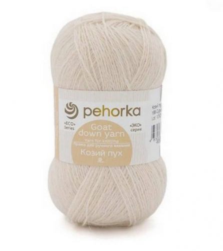 Пряжа Пехорская ПТ "Козий пух" 50г/400м 166 суровый