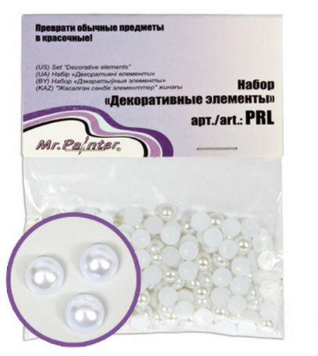 PRL-01 Декоративные элементы Mr.Painter, 200шт, цвет белый