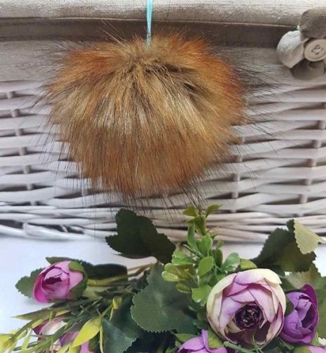 Помпон искусственный песец, цвет рыжик
