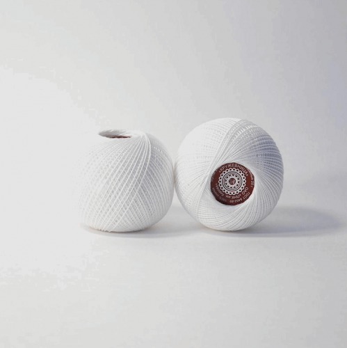 Пряжа Кружевница, цвет белый (0101)