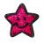 J025 Звезда 9х9 см Термоаппликация на фетре с двусторонними пайетками 1 шт