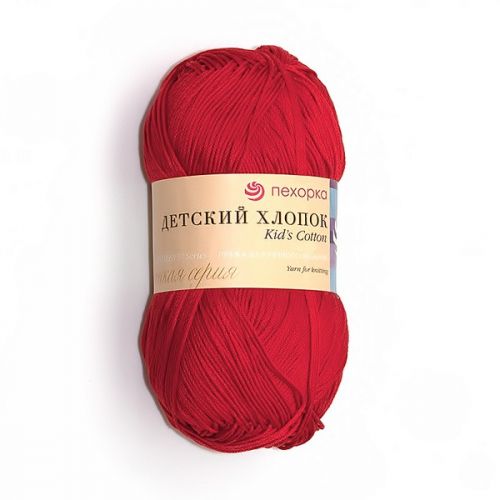 Пряжа Детский хлопок, цвет красный (код 006)
