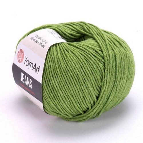 Пряжа Yarnart(Ярнарт) JEANS (Джинс), цвет зеленый горошек (код 69) Пряжа Yarnart(Ярнарт) JEANS (Джинс), цвет зеленый горошек (код 69)