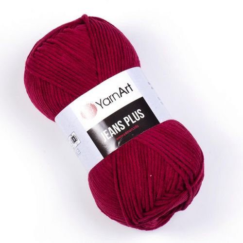 Пряжа Yarnart(Ярнарт) Джинс Плюс, цвет вишня (66)